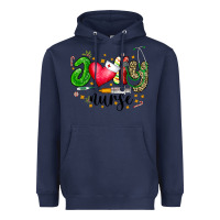 Navy Jolly Nurse Black Heavyweight Hoodie - CowhideDigitalArt