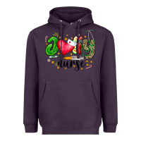 Plum Jolly Nurse Black Heavyweight Hoodie - CowhideDigitalArt