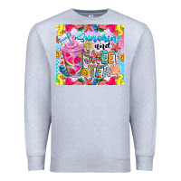 Heather Grey summer vibes with sweet tea Premium Sweatshirt - CowhideDigitalArt