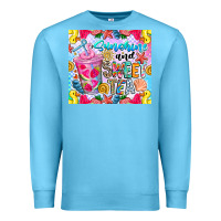 Ocean Blue summer vibes with sweet tea Premium Sweatshirt - CowhideDigitalArt
