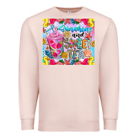 Pale Pink summer vibes with sweet tea Premium Sweatshirt - CowhideDigitalArt