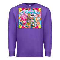 Purple summer vibes with sweet tea Premium Sweatshirt - CowhideDigitalArt