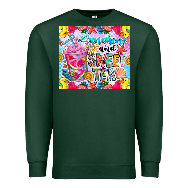 Summer Vibes With Sweet Tea Premium Sweatshirt by CowhideDigitalArt | Teevron