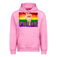 Fuchsia Pink lgbtq  flag and hand pride Urban Hoodie - Artiststas