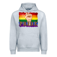 Heather Grey lgbtq  flag and hand pride Urban Hoodie - Artiststas