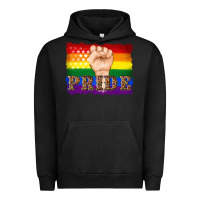 Pigment Black lgbtq  flag and hand pride Urban Hoodie - Artiststas