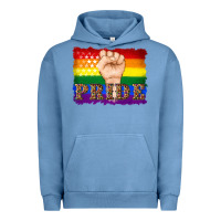 Pigment Pebble Blue lgbtq  flag and hand pride Urban Hoodie - Artiststas