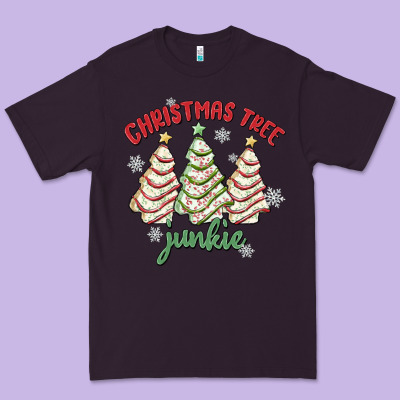 Christmas Tree Junkie Premium Tee Designed By Maliassmallbusiness