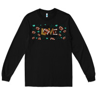 Black for the love of the game American football Long Sleeve Tee - Jasminsmagicworld