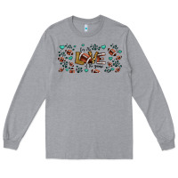 Heather Grey for the love of the game American football Long Sleeve Tee - Jasminsmagicworld