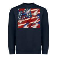 Navy American flag glitter 4th of july Heavyweight Sweatshirt - CowGirlArtShop