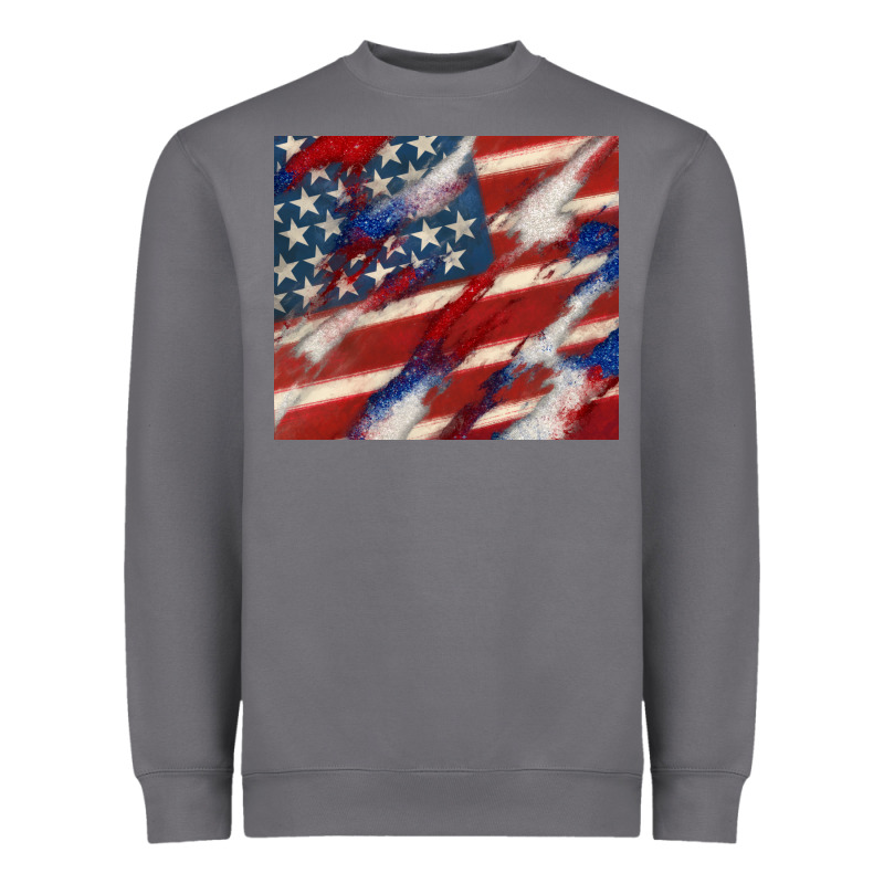 American Flag Glitter 4th Of July Heavyweight Sweatshirt by CowGirlArtShop | Teevron