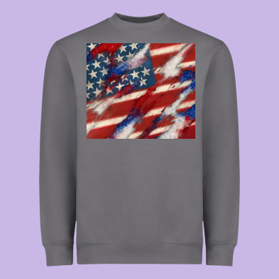 American Flag Glitter 4th Of July Heavyweight Sweatshirt Designed By Cowgirlartshop