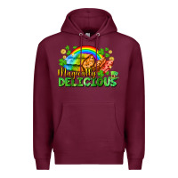 Burgundy magically delicious St. Patricks Day Premium Hoodie - FaDigitalArtStudio