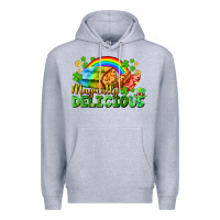 Heather Grey magically delicious St. Patricks Day Premium Hoodie - FaDigitalArtStudio
