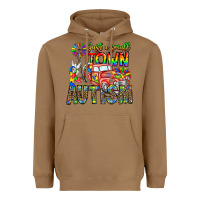 Toasted Coconut Just a Girl Small Town Autism Heavyweight Hoodie - CowhideDigitalArt