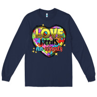 Navy Love needs no words Long Sleeve Tee - NancyCooperArtShop