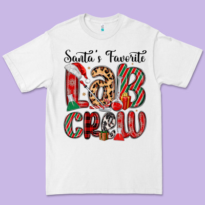 Santa S Favorite Lab Crew Premium Tee Designed By Maliassmallbusiness
