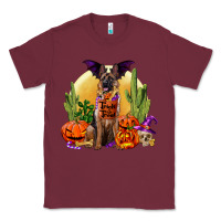 Burgundy Halloween german shepherd Classic Tee - RanaPortraitStore