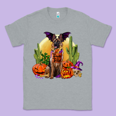Halloween German Shepherd Classic Tee Designed By Ranaportraitstore