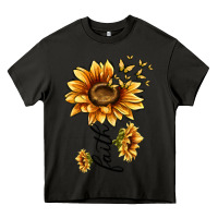 Asphalt faith sunflower Heavy Core Tee - MaliasSmallBusiness