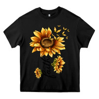 Black faith sunflower Heavy Core Tee - MaliasSmallBusiness
