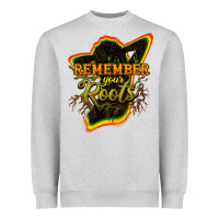 Heather Grey Remember your roots Heavyweight Sweatshirt - HowdyJamesFarm