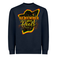 Navy Remember your roots Heavyweight Sweatshirt - HowdyJamesFarm