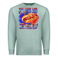 Seafoam You Look Like 4th of july makes me hot dog want a Premium Sweatshirt - CowhideDigitalArt