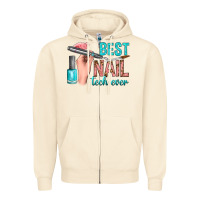 Sandshell best nail tech ever bbs Zipper Hoodie - BundleAndBundleShop