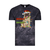 Cloud Black merry and bright pug Vintage Tee - RanaPortraitStore