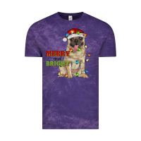 Cloud Purple merry and bright pug Vintage Tee - RanaPortraitStore