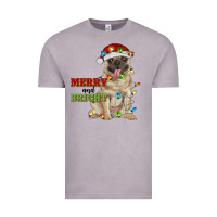 Vintage Zinc merry and bright pug Vintage Tee - RanaPortraitStore