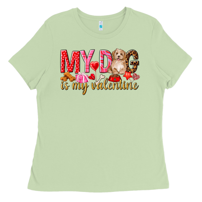 My Dog Is My Valentine Ladies Tee by NancyCooperArtShop | Teevron