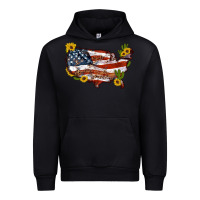 Black usa map with sunflower and cactus Urban Hoodie - Artiststas