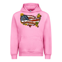 Fuchsia Pink usa map with sunflower and cactus Urban Hoodie - Artiststas