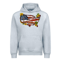 Heather Grey usa map with sunflower and cactus Urban Hoodie - Artiststas