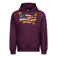 Mauve Wine usa map with sunflower and cactus Urban Hoodie - Artiststas