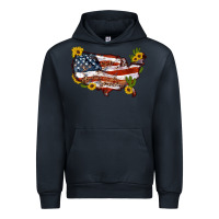 Navy usa map with sunflower and cactus Urban Hoodie - Artiststas
