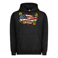 Pigment Black usa map with sunflower and cactus Urban Hoodie - Artiststas
