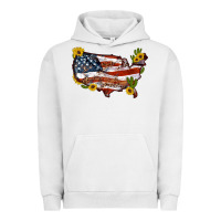 Pigment Lunar Rock usa map with sunflower and cactus Urban Hoodie - Artiststas
