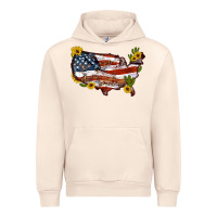 Sandshell usa map with sunflower and cactus Urban Hoodie - Artiststas