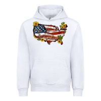 White usa map with sunflower and cactus Urban Hoodie - Artiststas