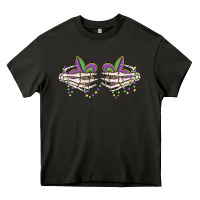 Asphalt skeleton hands mardi gras Heavy Core Tee - MaliasSmallBusiness