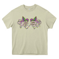 Mossy skeleton hands mardi gras Heavy Core Tee - MaliasSmallBusiness