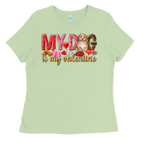 Matcha my dog is my valentine Ladies Tee - NancyCooperArtShop