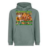 Sage Pumpkin Spice Junkie Heavyweight Hoodie - CowhideDigitalArt