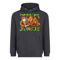 Smoke Pumpkin Spice Junkie Heavyweight Hoodie - CowhideDigitalArt