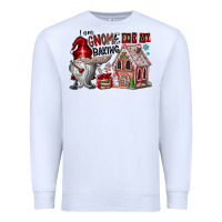 White Iam Gnome For My Baking Premium Sweatshirt - CowhideDigitalArt