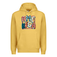 Antique Gold America with lightning bolt 4th of july Premium Hoodie - FaDigitalArtStudio